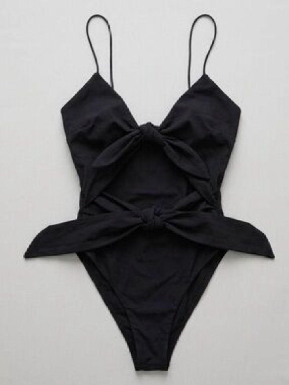 Zara Black Bow Tank Top Bodysuit (Size Small)